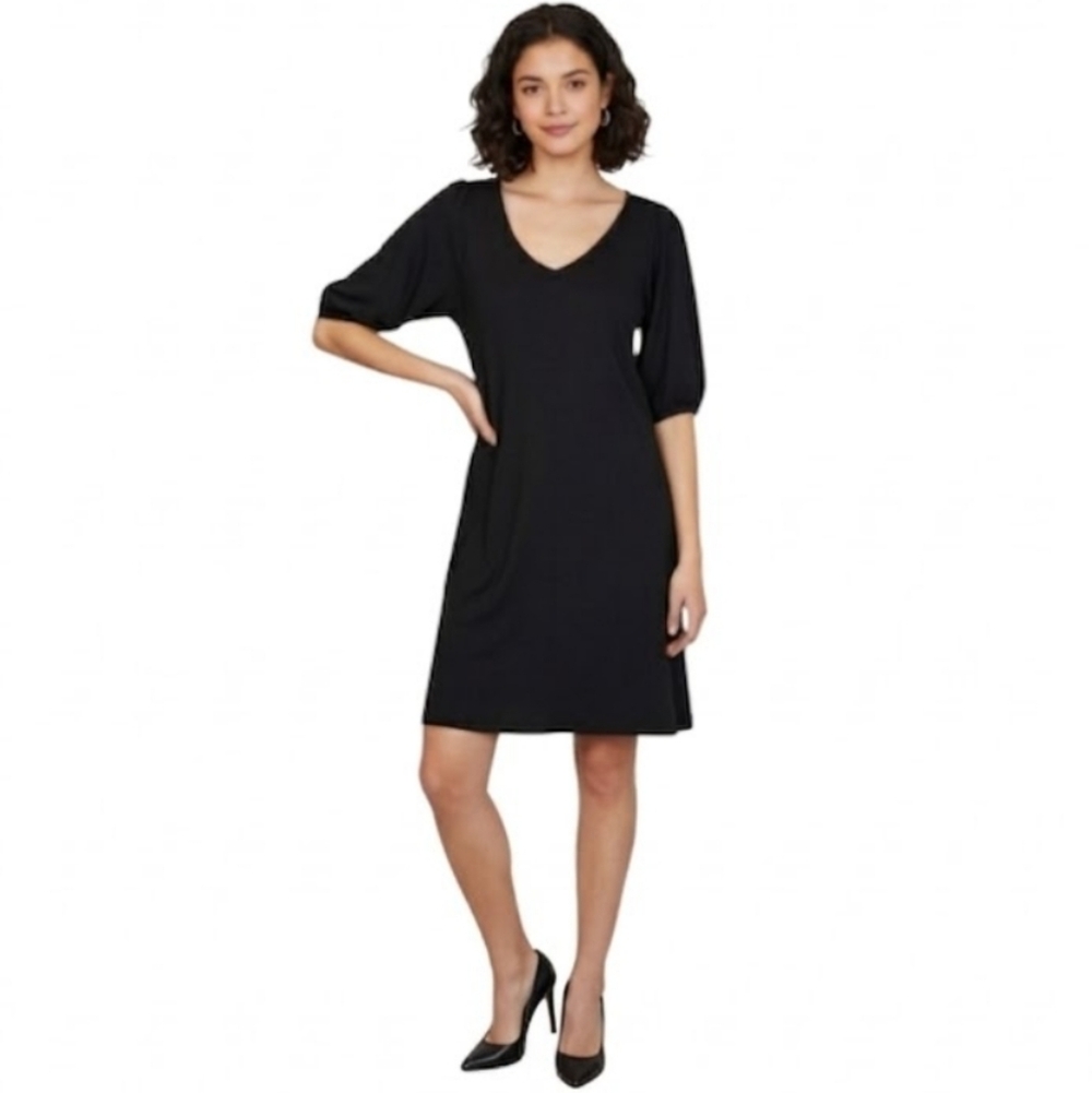 Velvet By Graham & Spencer Anthropologie V-Neck‎ Little Black Dress Size XS